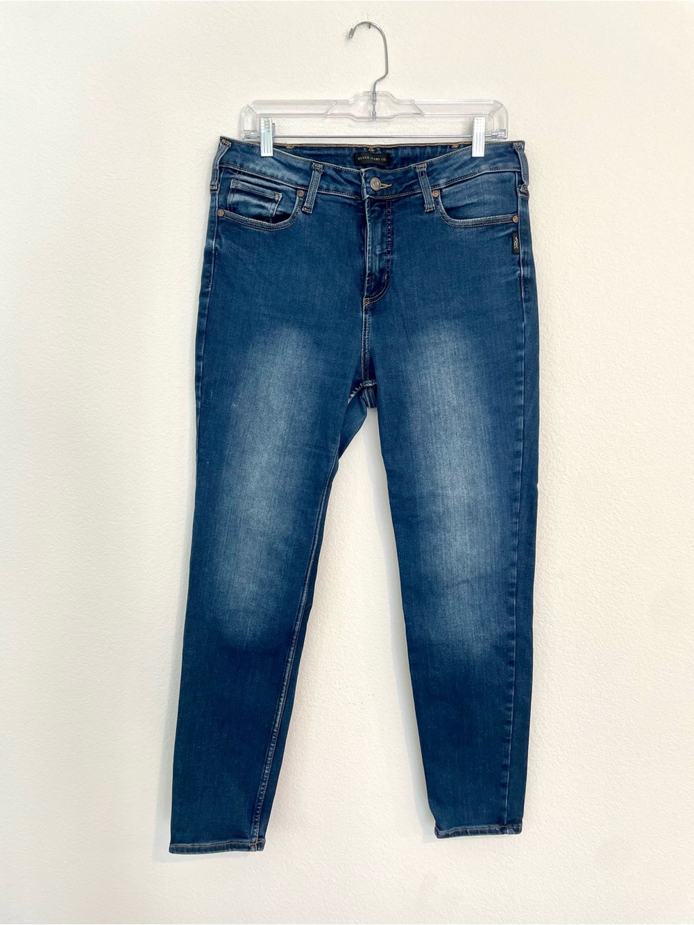 Silver Jeans High-Rise Women's Dark Blue Skinny Jeans